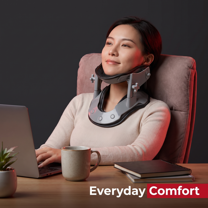 Adjustable Infrared Heating Neck Traction Collar - Everyday Comfort at Your Desk