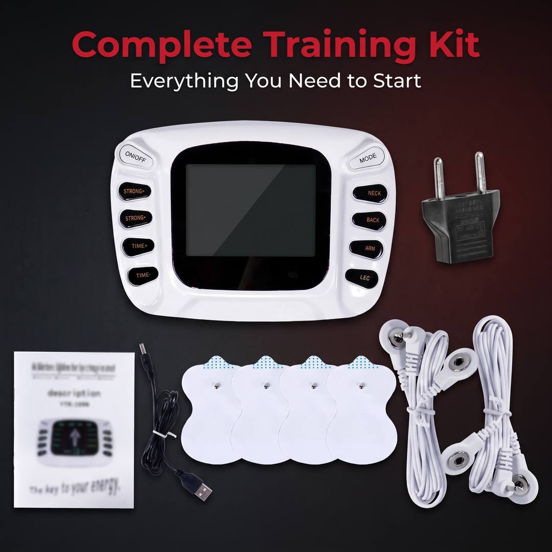TENS EMS Muscle Stimulator Complete Training Kit - EU Plug Version