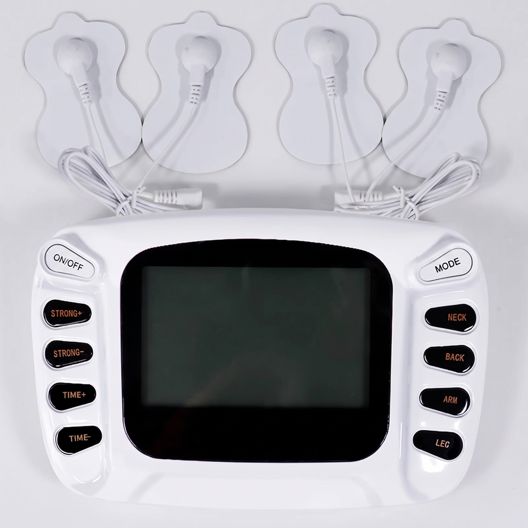 PHYSIOATHLETX TENS EMS Muscle Stimulator 8-Mode Device with 4 Electrode Pads