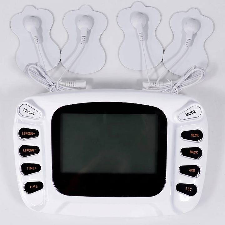 PHYSIOATHLETX TENS EMS Muscle Stimulator 8-Mode Device with 4 Electrode Pads