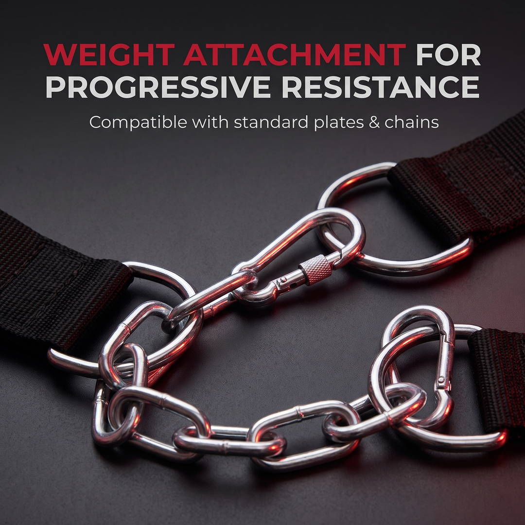 Professional Neck Training Harness - weight plate attachment for progressive resistance