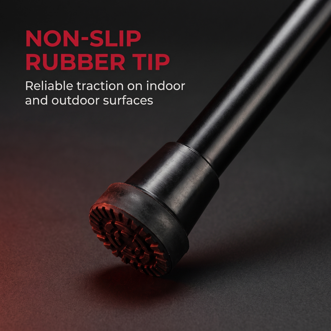 Adjustable Folding Walking Cane - Non-Slip Rubber Tip