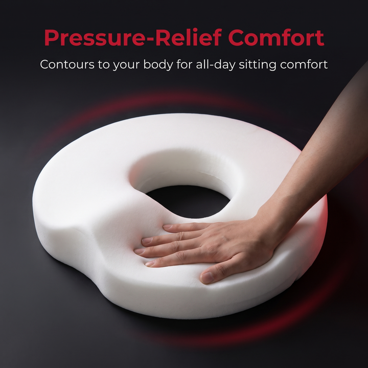 Slow-rebound memory foam contours to your shape for all-day sitting comfort