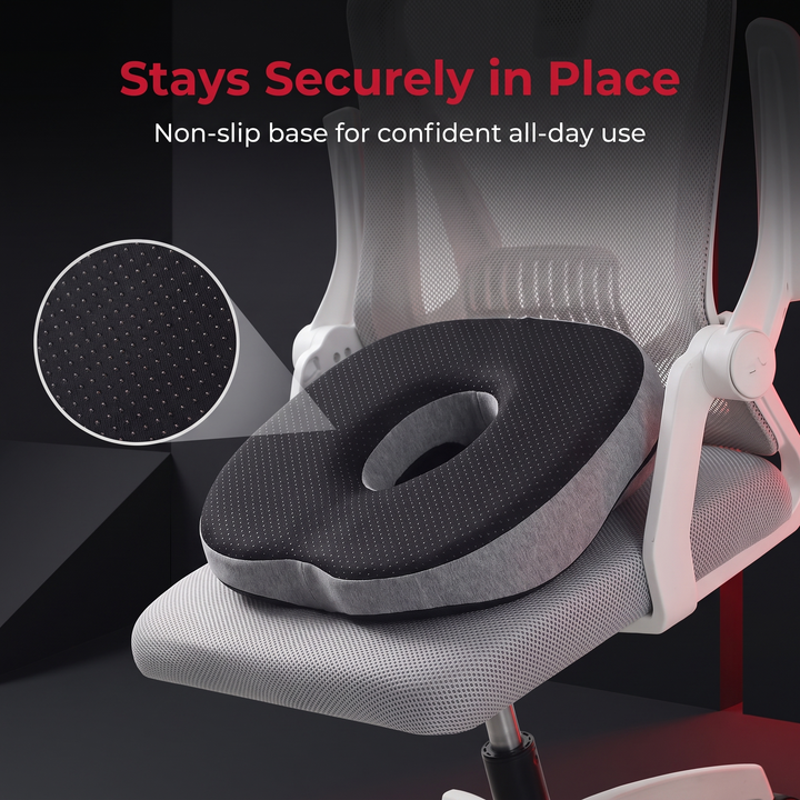 Non-slip base keeps the cushion securely in place on any chair