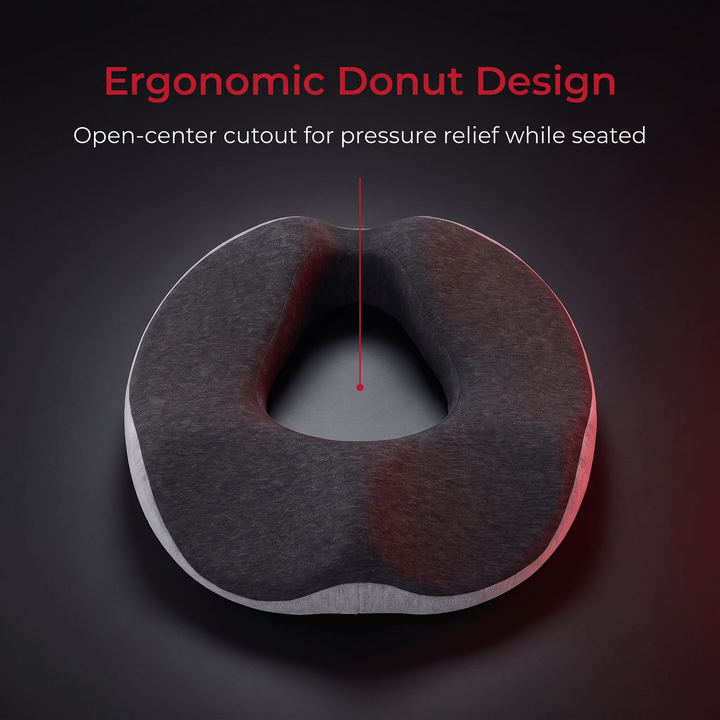 Open-center donut cutout design for pressure relief while seated