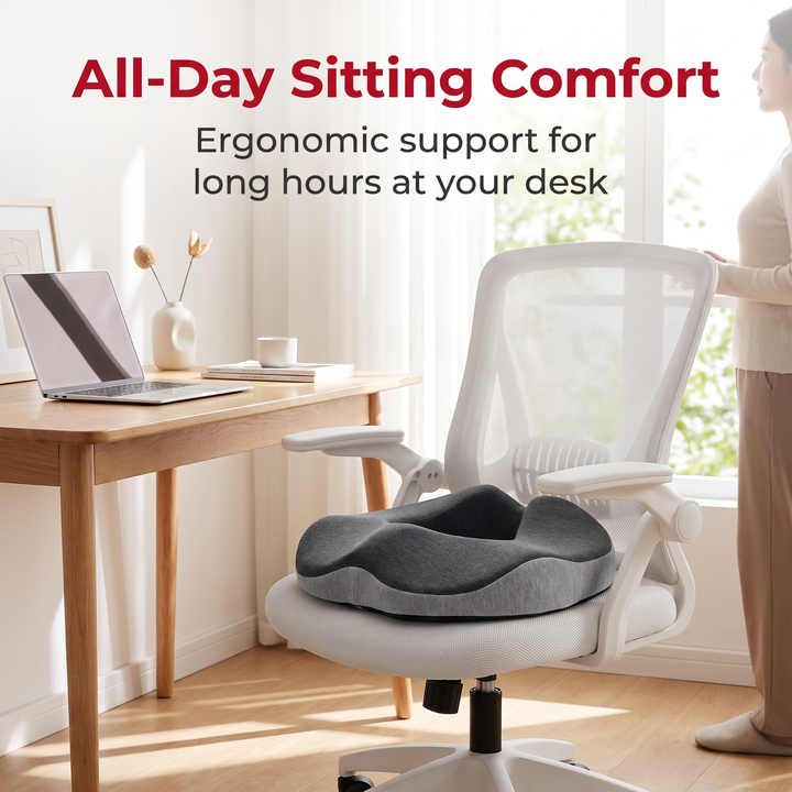 Ergonomic seat cushion supports long hours at your desk