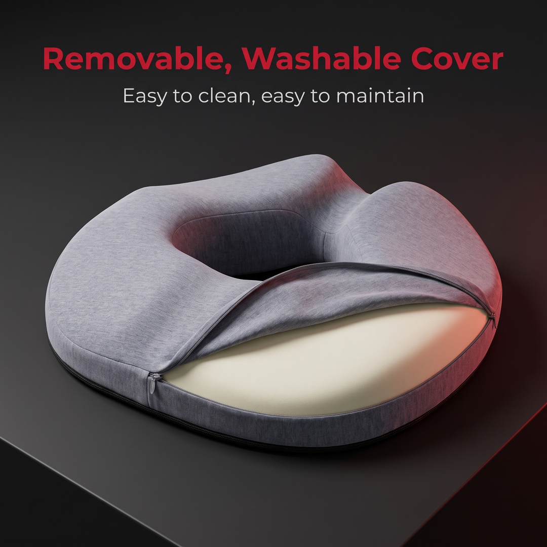 Removable, washable cover for easy cleaning and maintenance