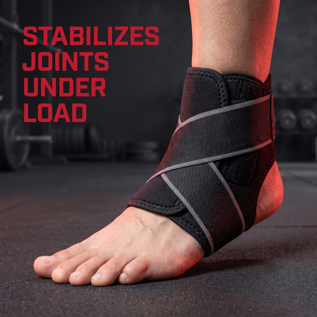 Adjustable Ankle Support Wrap - stabilizes joints under load during training