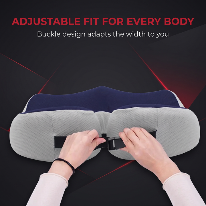 Ergonomic Memory Foam Seat Cushion - Adjustable Fit for Every Body