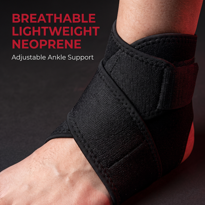 Adjustable Ankle Support Wrap - breathable lightweight neoprene material