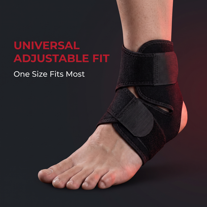 Adjustable Ankle Support Wrap - universal adjustable fit, one size fits most