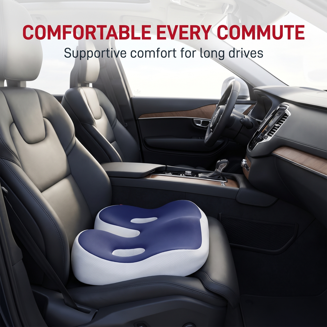 Ergonomic Memory Foam Seat Cushion - Comfortable Every Commute