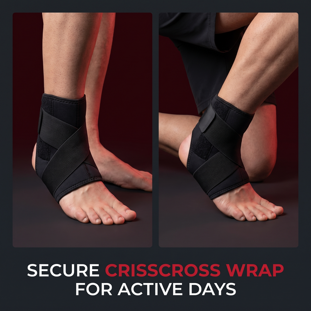Adjustable Ankle Support Wrap - secure crisscross wrap for active days