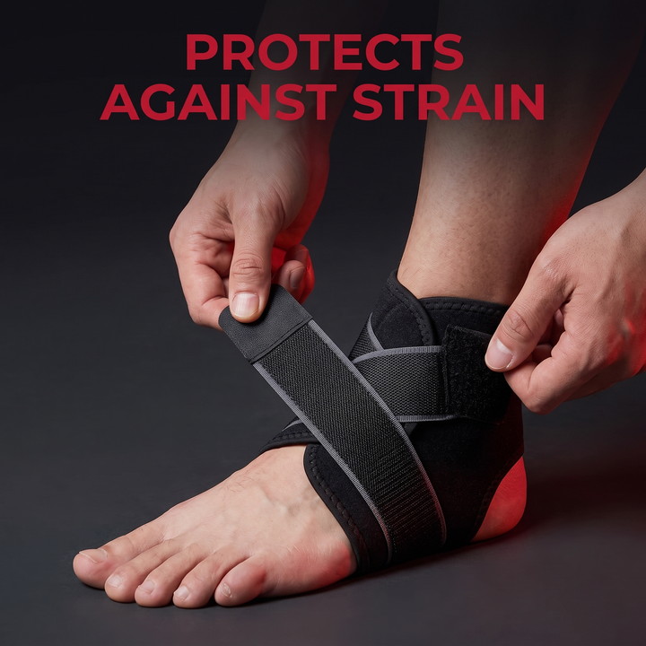 Adjustable Ankle Support Wrap - protects against strain during training