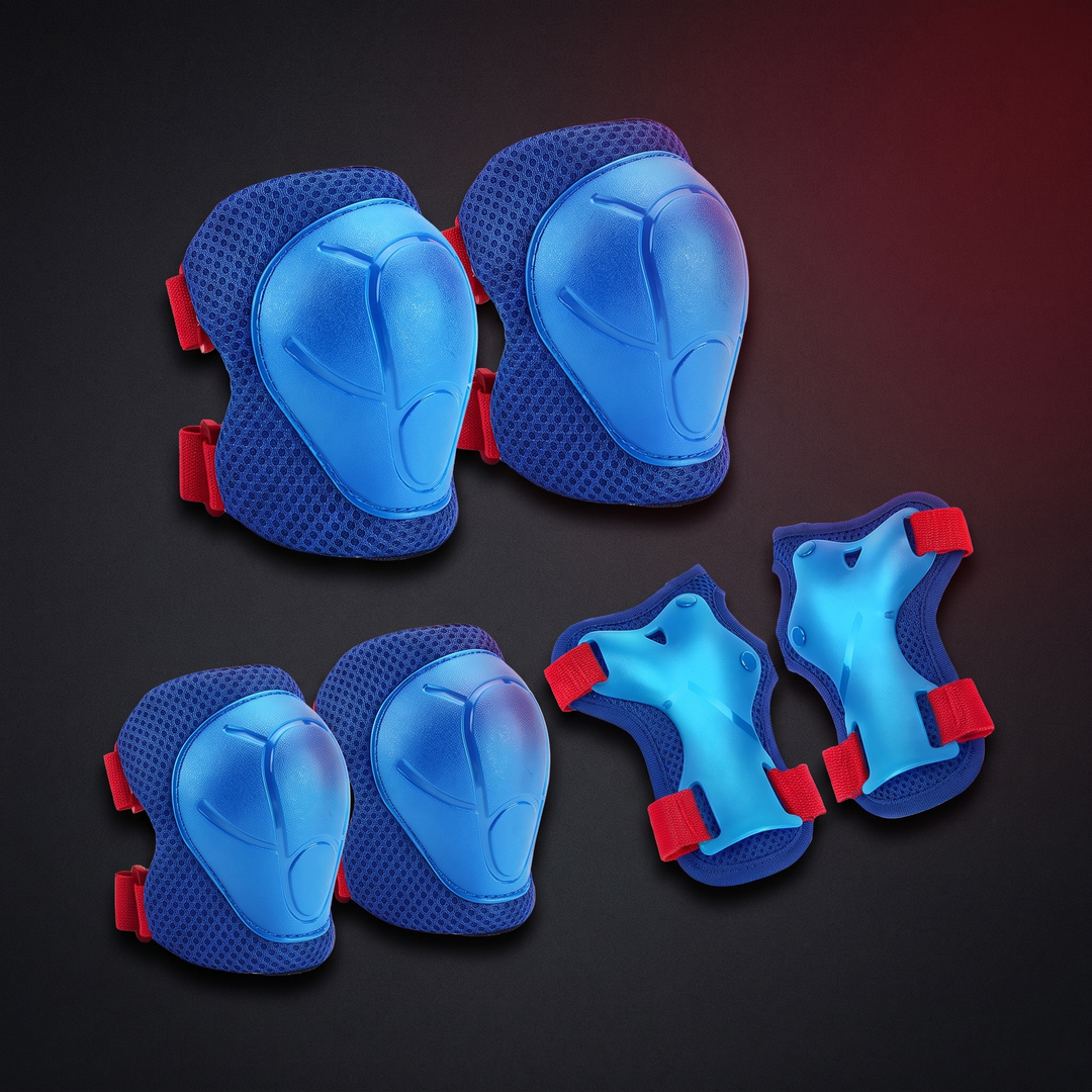 Kids 6-Piece Knee Elbow Wrist Guards Protective Set - Complete Kit