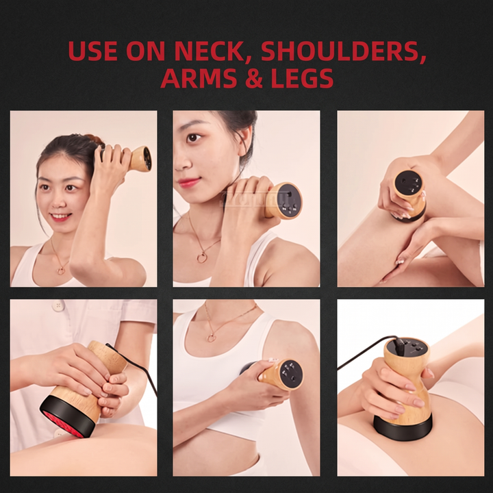 Gua Sha Massage Tool Used on Neck, Shoulders, Arms and Legs