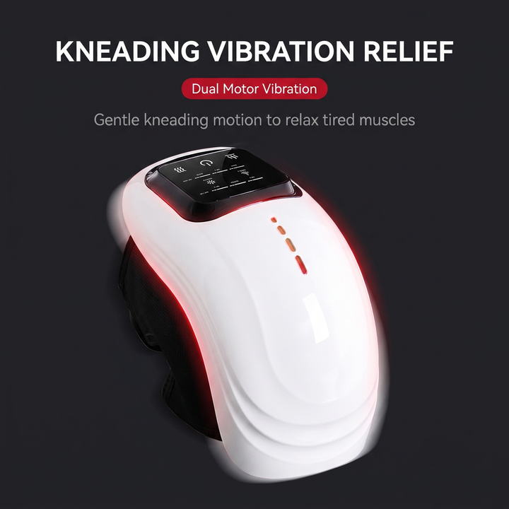 Adjustable Knee Massager - Dual Motor Vibration Relief Feature