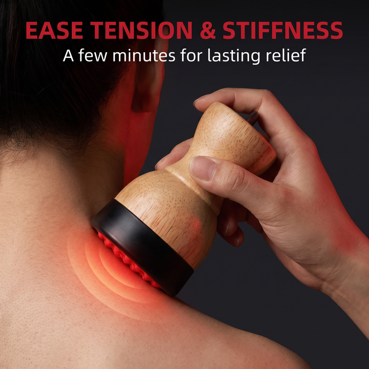 Gua Sha Massage Tool Easing Tension on Neck and Trapezius