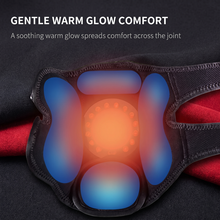 Adjustable Knee Massager - Gentle Warm Glow Comfort Diagram