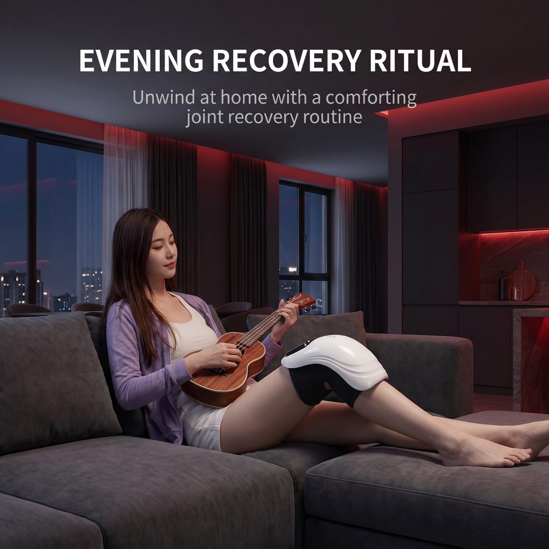 Adjustable Knee Massager - Evening Recovery Ritual Lifestyle