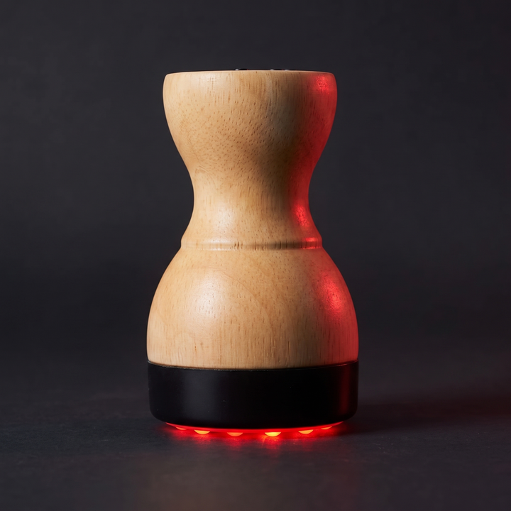 Gua Sha Massage Tool Side Profile Showing Wood Handle Contour