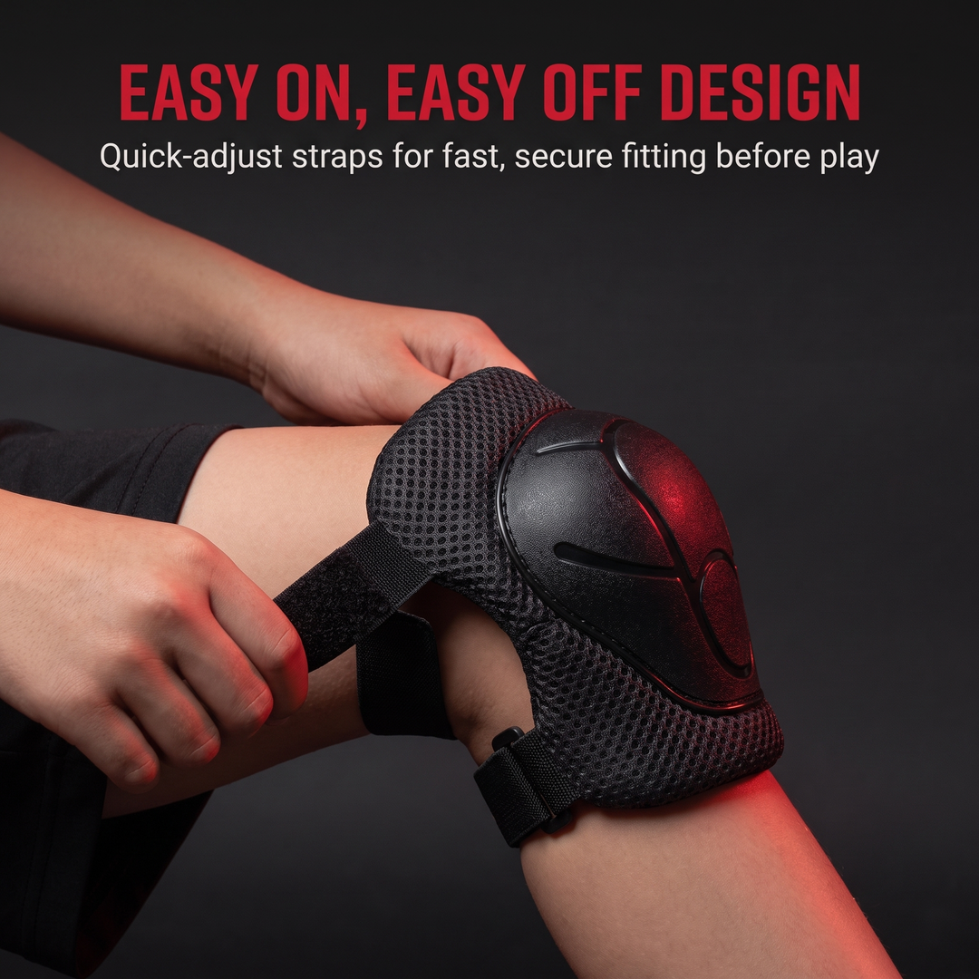 Kids 6-Piece Knee Elbow Wrist Guards - Easy On and Off Design