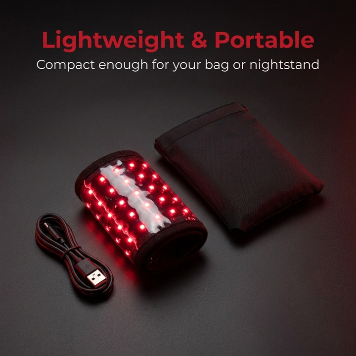 Rechargeable Red Light Therapy Wrist Wrap - lightweight, portable wellness device