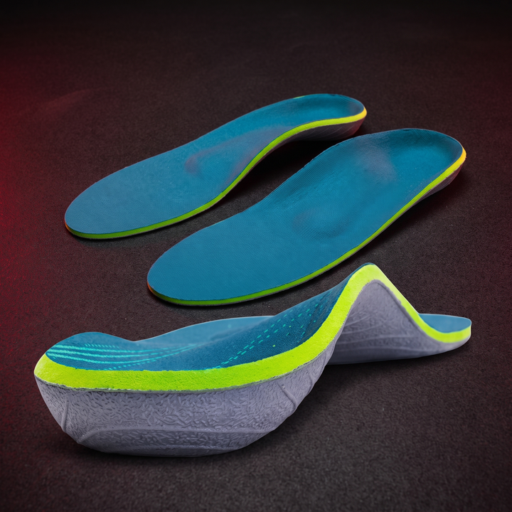 Orthopedic arch support shoe insoles for men and women, classic green