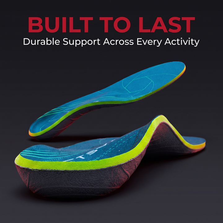 Durable orthopedic shoe insole built for daily athletic activity