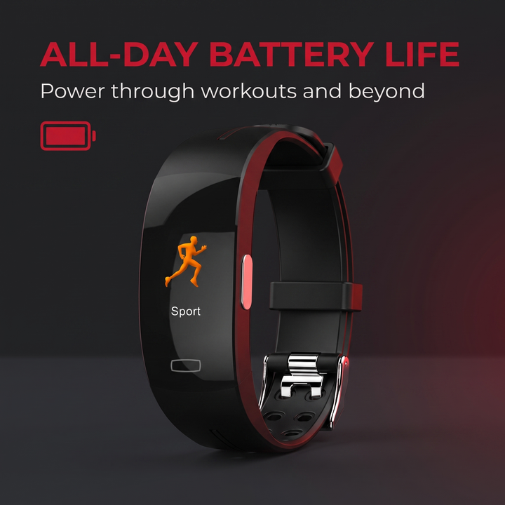 Smart fitness band with all-day battery life for workouts and daily wear
