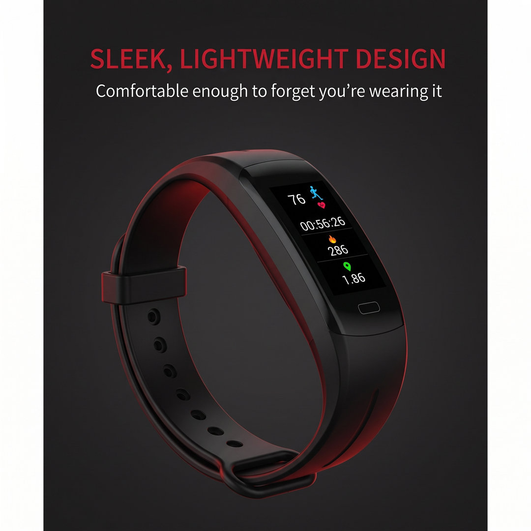 Sleek, lightweight smart fitness band designed for all-day comfort