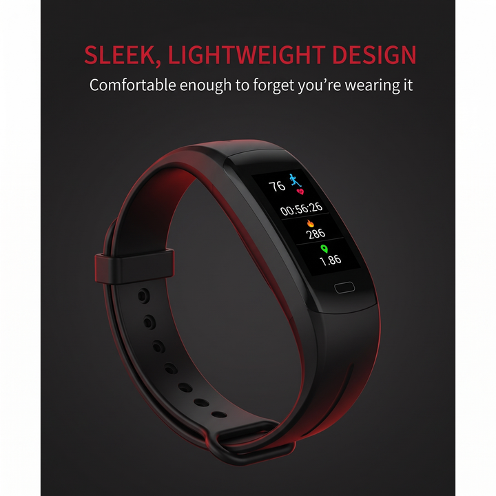 Sleek, lightweight smart fitness band designed for all-day comfort