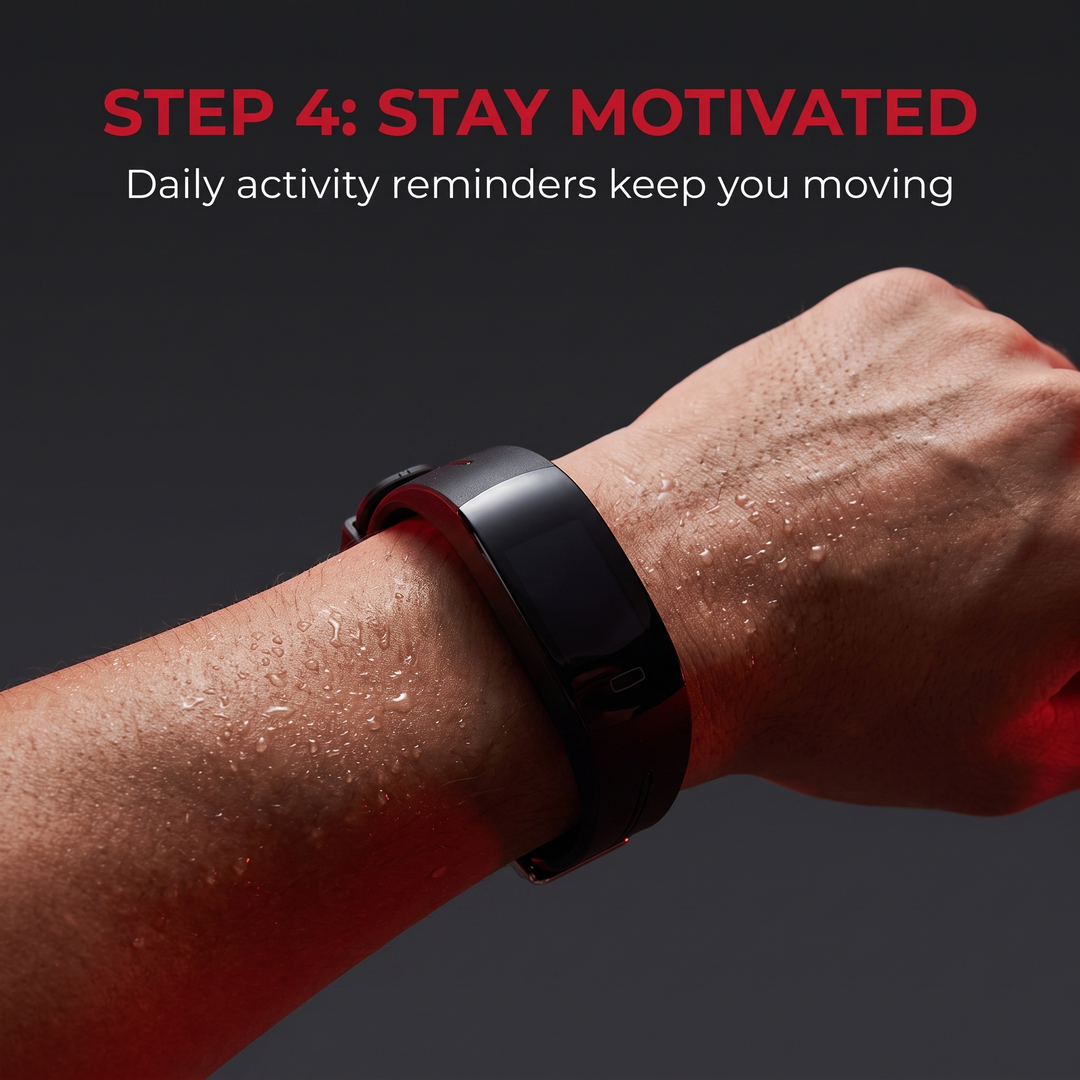 Step 4: stay motivated with daily activity reminders from your fitness band