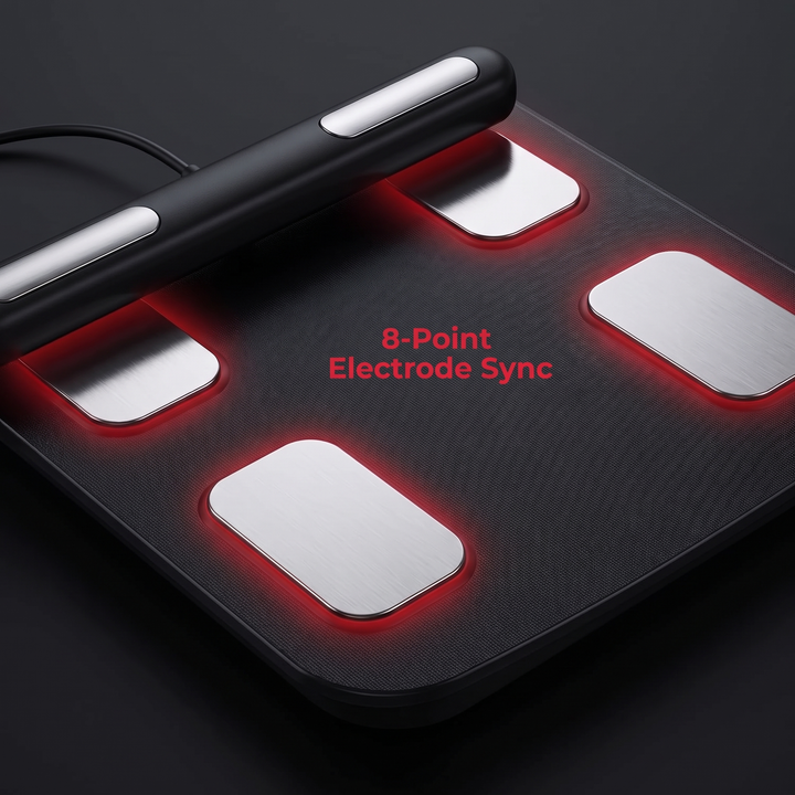 8-point electrode sync for full body fitness tracking
