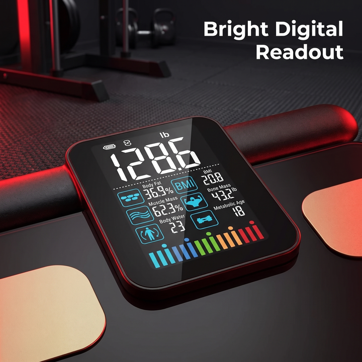 Bright digital readout for quick fitness check-ins