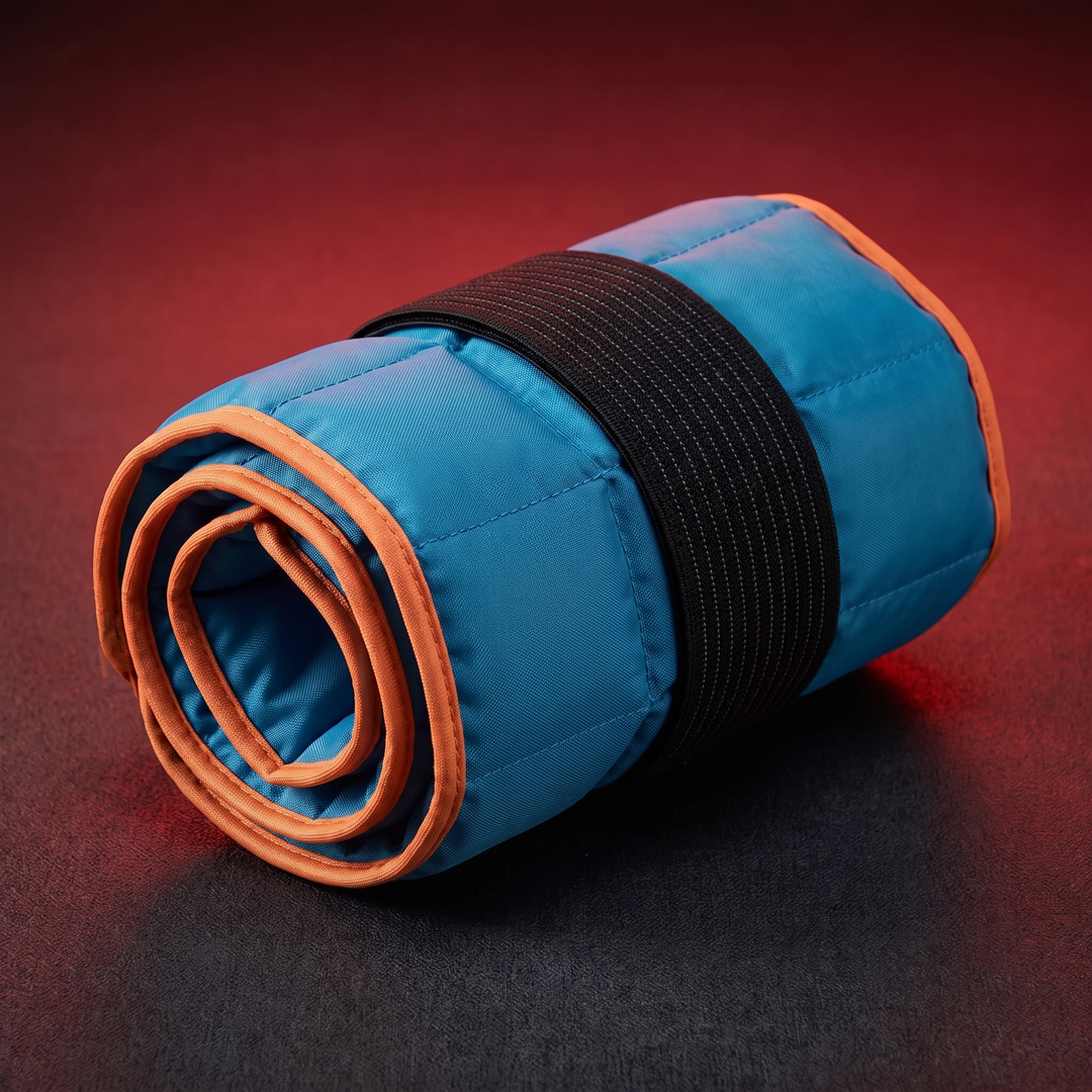 Compact folded storage view of the reusable recovery wrap