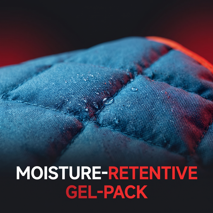 Moisture-retentive gel-pack material for consistent recovery temperature