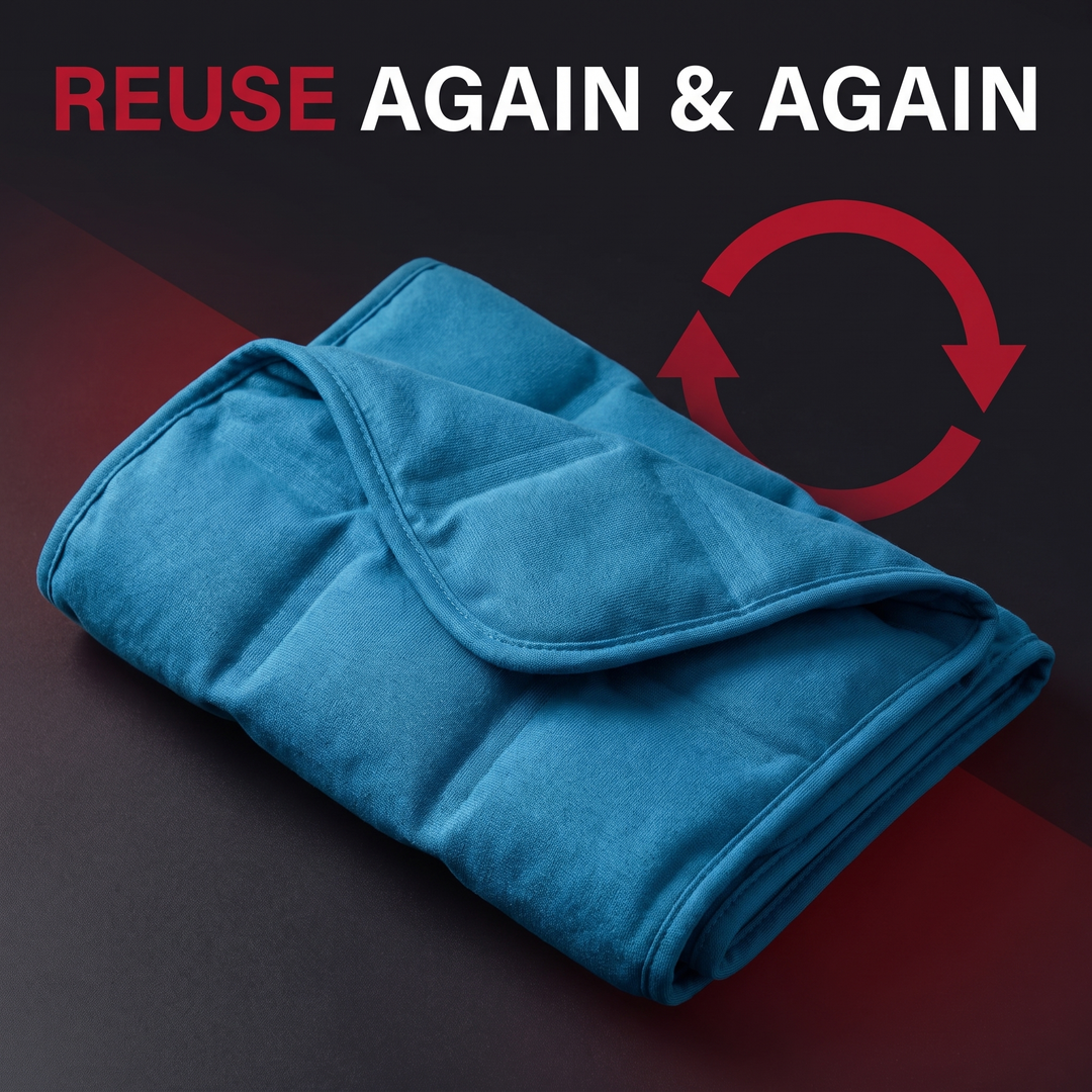 Reusable recovery wrap designed for repeated use