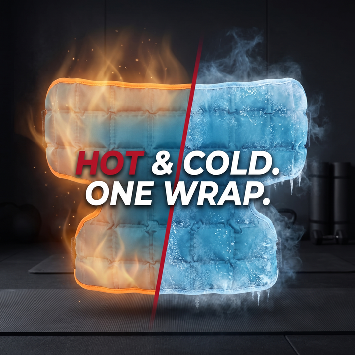 Hot and cold dual-therapy recovery wrap in one design