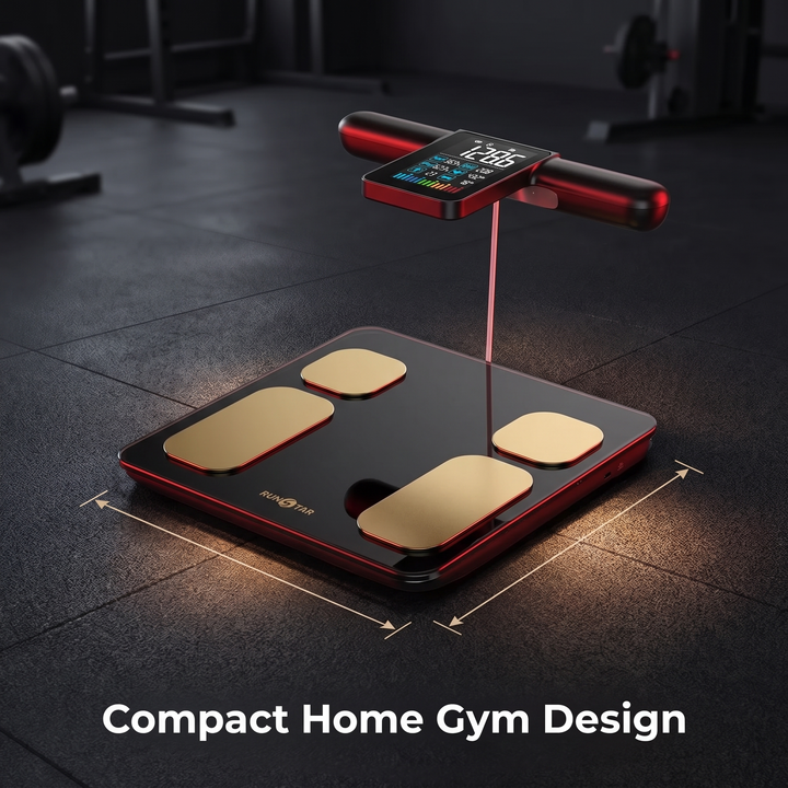 Compact design fits any home gym or bathroom