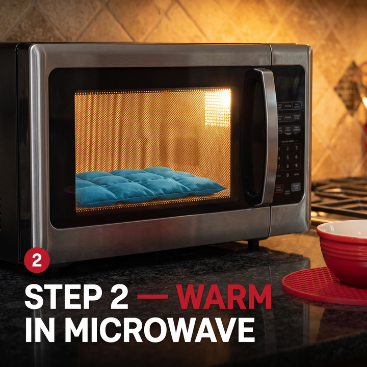 Step 2 warm the recovery wrap in the microwave