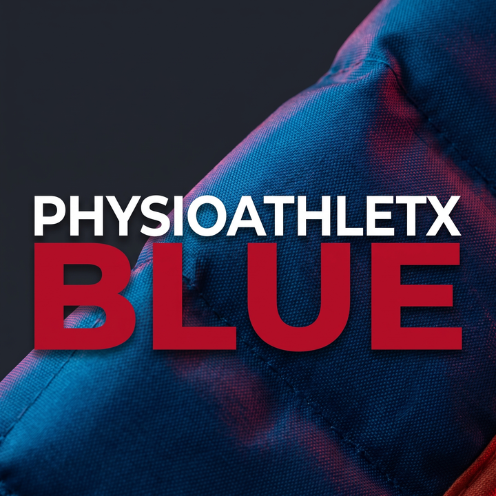 PHYSIOATHLETX blue colorway recovery wrap detail