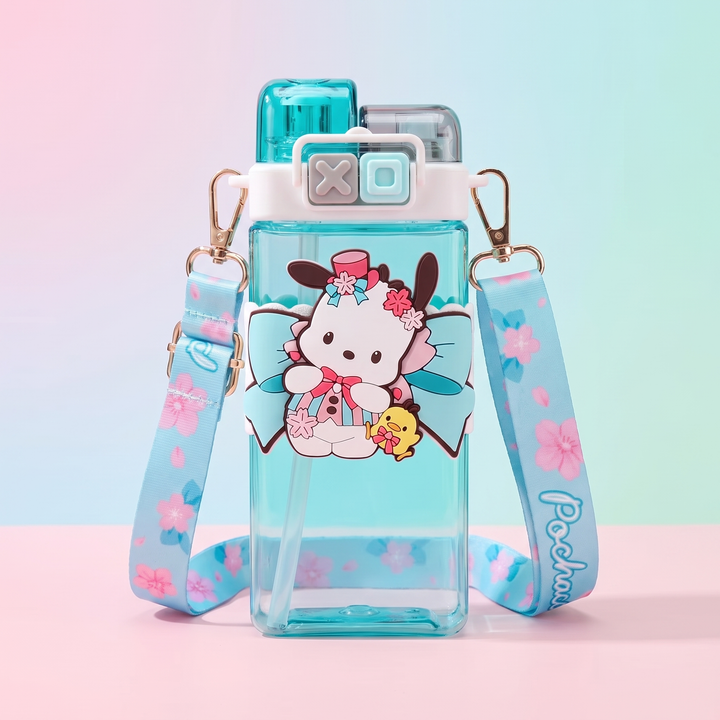 Kawaii Cartoon Straw Tumbler Cup - Pochacco-A Design
