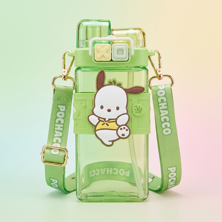 Kawaii Cartoon Straw Tumbler Cup - Pochacco-B Design