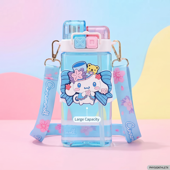 Kawaii Cartoon Straw Tumbler Cup - Large Capacity Feature