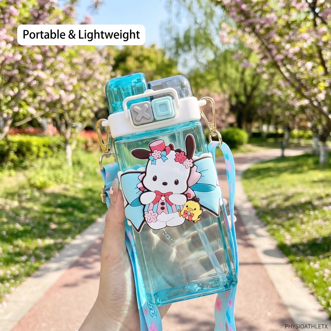 Kawaii Cartoon Straw Tumbler Cup - Portable Lightweight Lifestyle