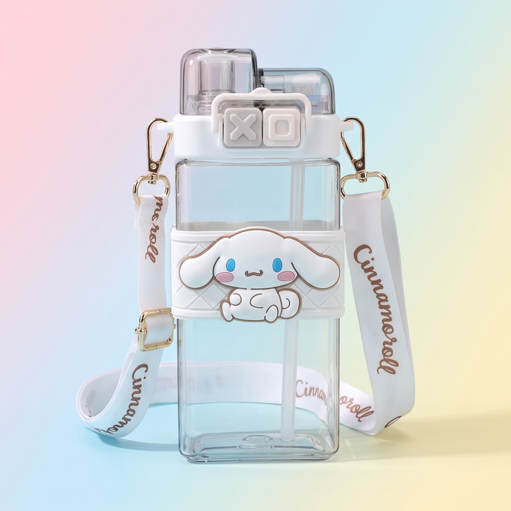 Kawaii Cartoon Straw Tumbler Cup - Cinnamoroll-B Design