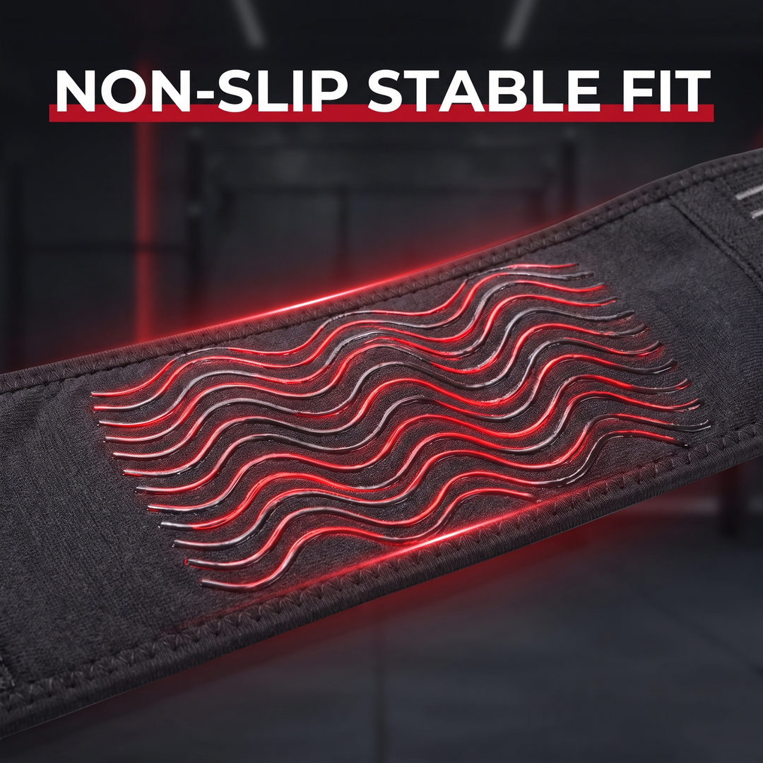 Non-slip lining keeps the support belt stable and in position