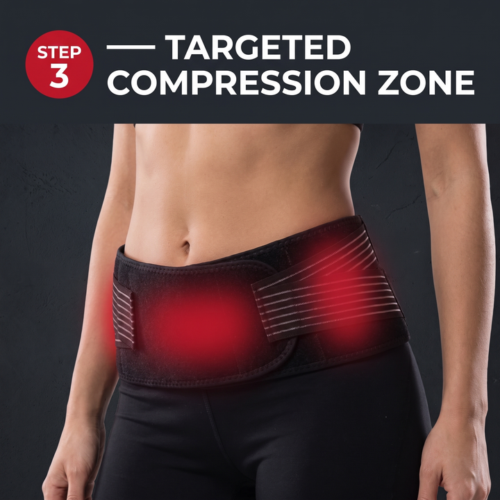 Targeted compression zone helps stabilize the SI joint and pelvis