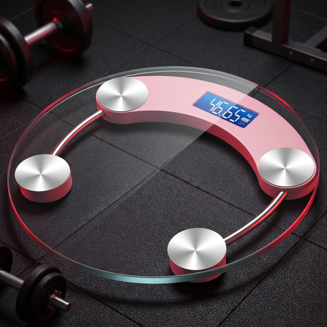 PHYSIOATHLETX Digital Body Weight Scale in Pink - track your fitness journey